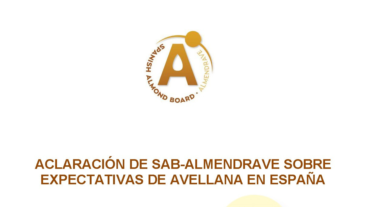 Aclaración de SAB-Almendrave sobre las expectativas de producción de avellanas en España